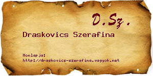 Draskovics Szerafina névjegykártya
